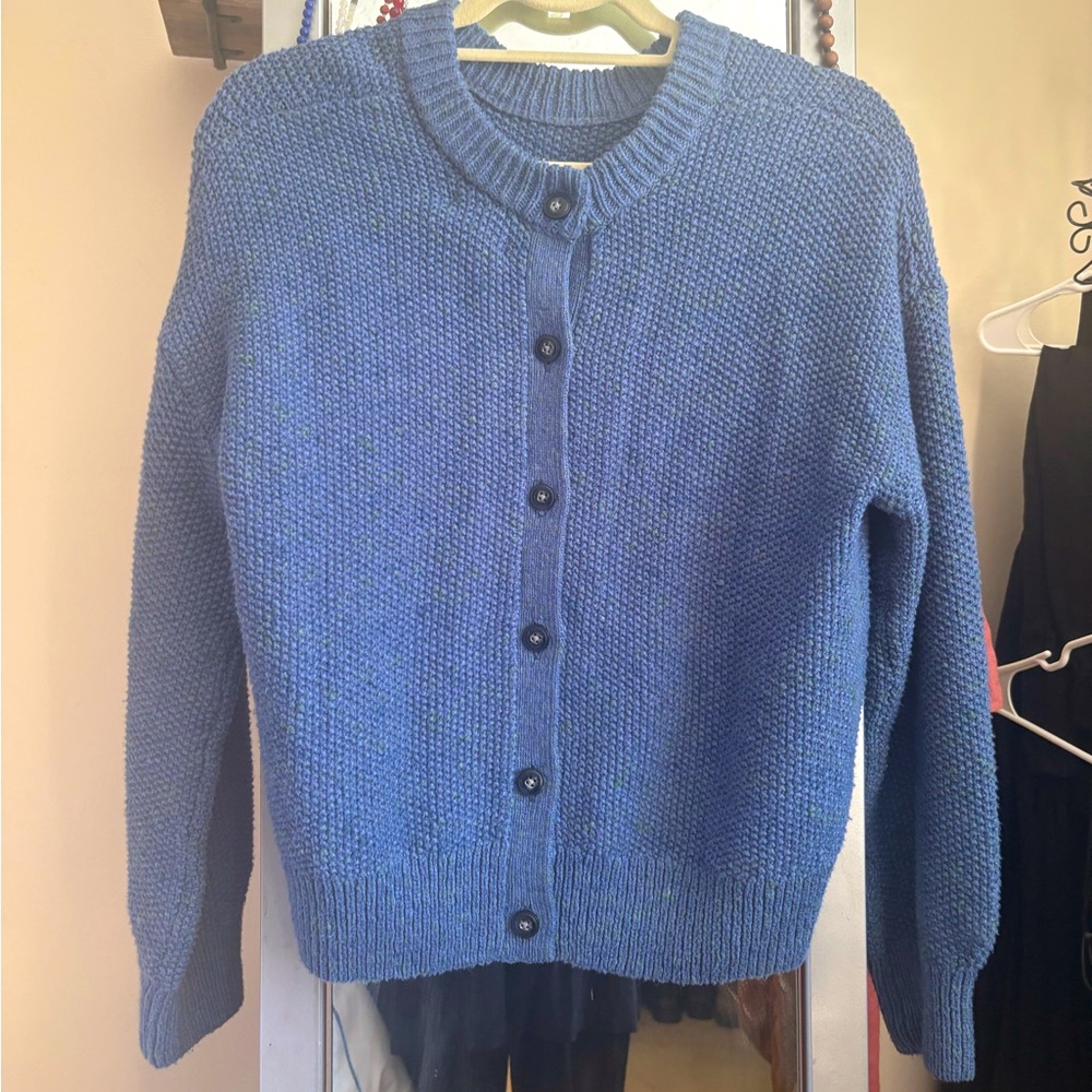 NWT Toad & Co W's TwigTree Button Back Sweater- Pacific Blue